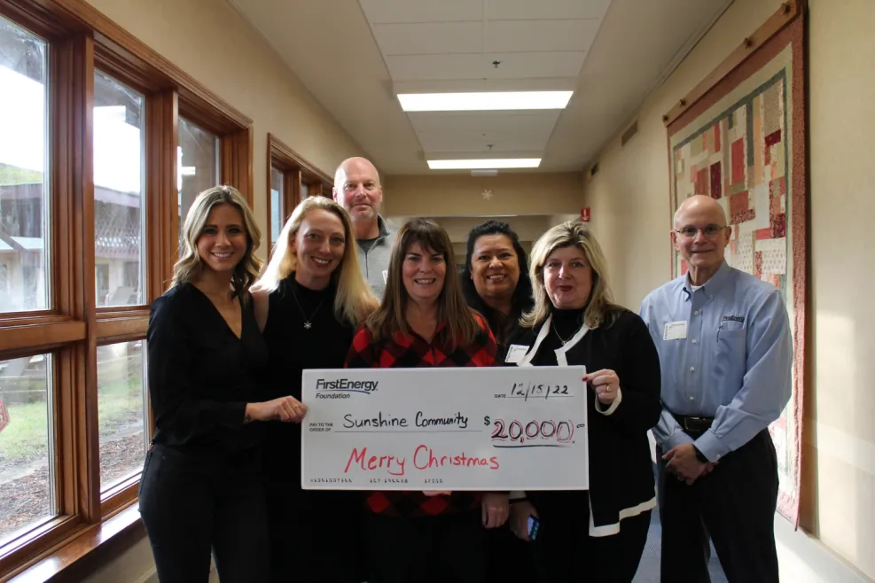 Sunshine Team with Donor Check
