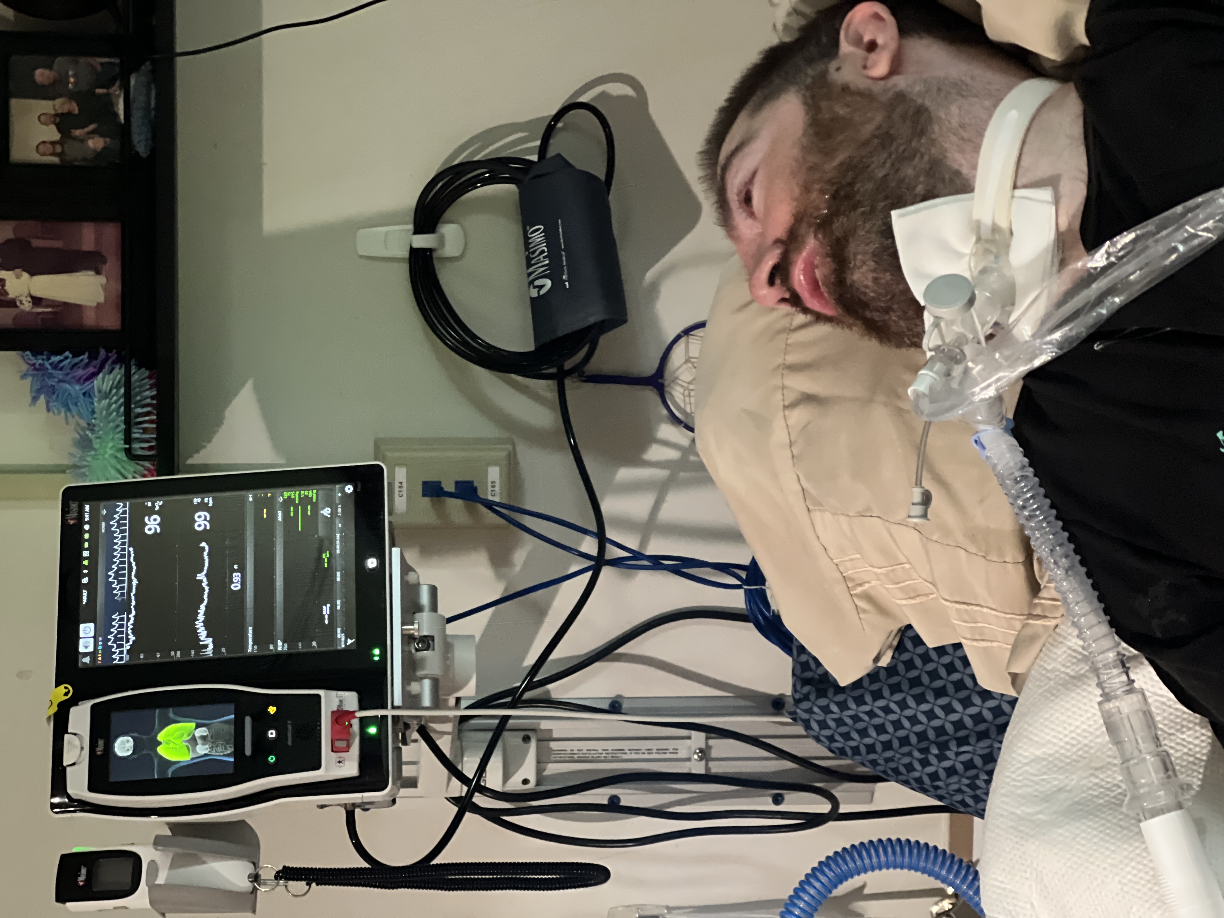 An individual using Masimo connected care