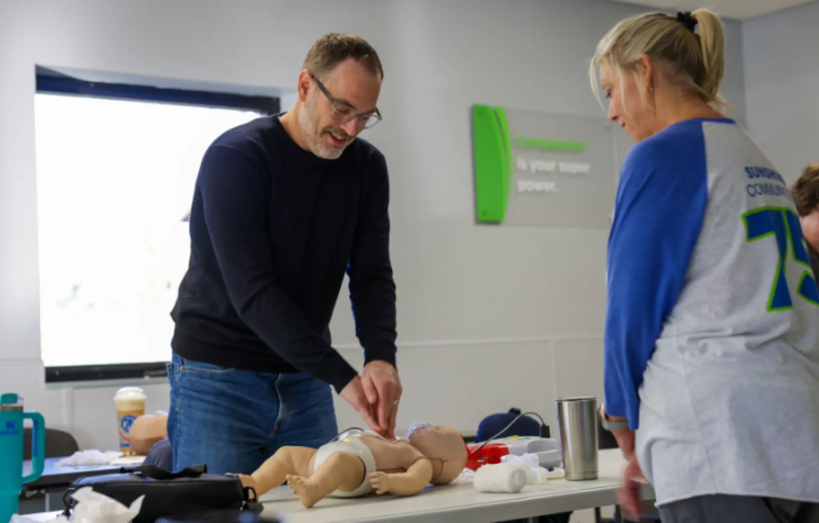 Two People at a CPR Training