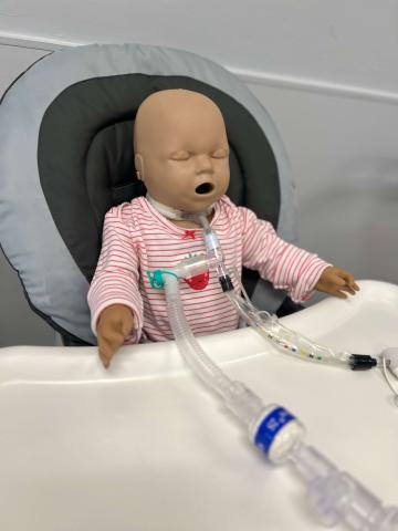 A medical doll of a child